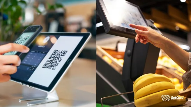 Soluções de pagamento via QR Code e autoatendimento GetCard para o varejo.